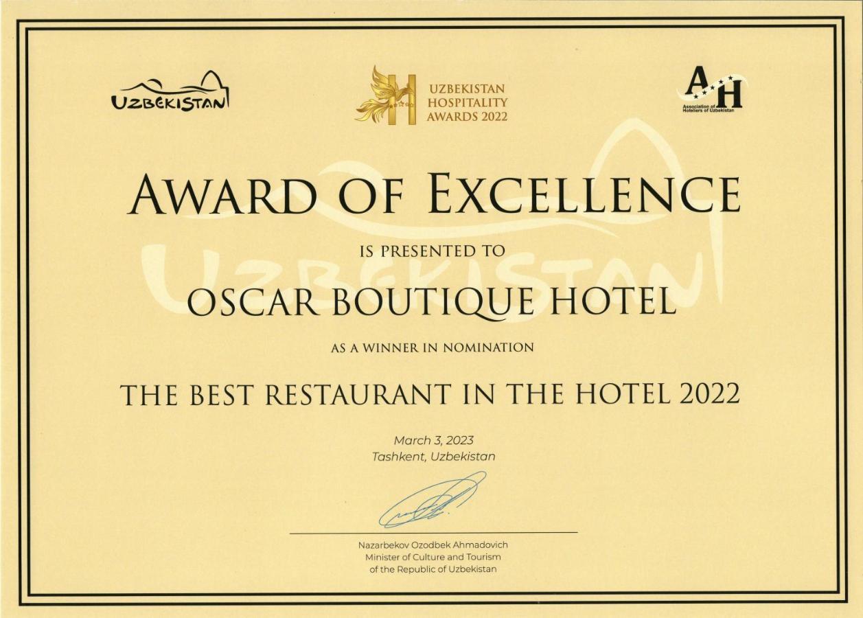 Oscar Boutique Hotel Tashkent Exterior foto